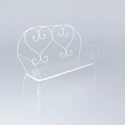 ST GERMAIN Bench St Germain Maisons du monde 3D model