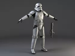 Star Wars Storm Trooper Rigged for Maya 3D model