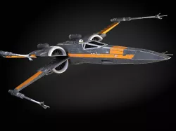 Star Wars X-Wing Fighter Black with Interior 3D model