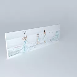 SUMMER STROLL Canvas Houses of the world 3D model