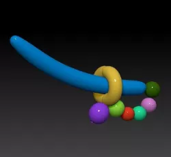 SWORD balloon Low-poly  3D model