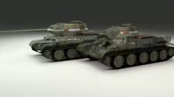 T-34-76 85 w Engine Bay and Interior 3D model