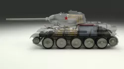 T-34 85 Interior Engine Bay Full Winter Camo 3D model