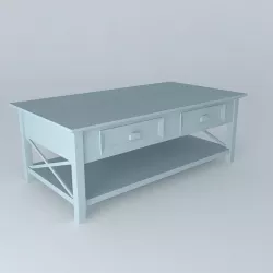 TABLE 2 DRAWERS GREY B NEWPORT houses the world 3D model