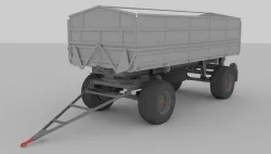 Tatra BSS trailer Low-poly  3D model
