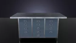 The loft kitchen table Low-poly  3D model