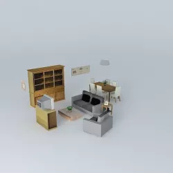 The rustic lounge Amsterdam World Houses 3D model