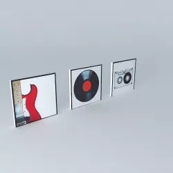 Triptych music 3D model