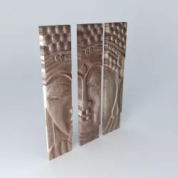 TRIPTYQUE houses the world  Lombok 3D model