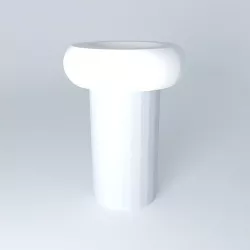 truncated sphere stick turn wheel tire buoy 3D model
