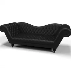 Tufted leather sofa 3D model