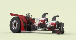 Twin-engined pulling tractor 3D model