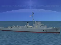 UK Captains Class Frigate Blackwood 3D model