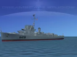 UK Captains Class Frigate HMAV Gardiner 3D model