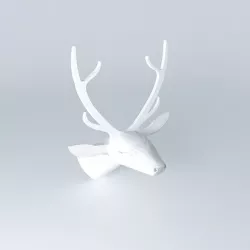 Wall decor deer Polar houses of the world 3D model