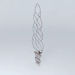 Wall decoration houses the world 3D model