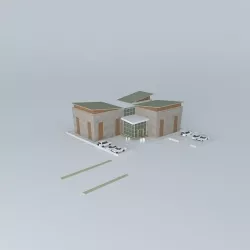 Warehouse with office 3D model