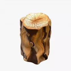 West elm Natural Tree Stump Side Table 3D model