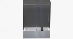 westyle bathtub cube and Glass doors Fleurco Kinetik 3D model