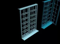 window frames with texture Low-poly  3D model