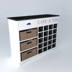 Wine cellar Counter spices houses the world 3D model