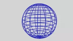 Wireframe Sphere Low-poly  3D model