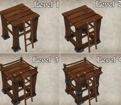 Wood Archer Tower Collection Low-poly  3D model