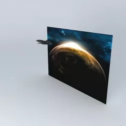 Wraith II Class Attack Destroyer AD125-2A 3D model