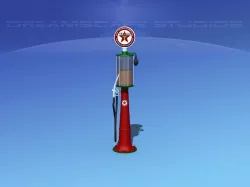 1920s era Texaco Gas Pump 3D model