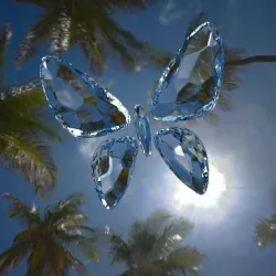 3d Crystal Butterfly rigging automatic 3D model