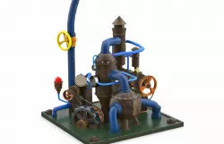 3D model Industrial compressor Low-poly  3D model