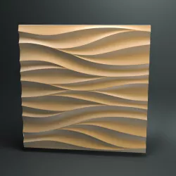3d panel Wave 3D model