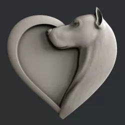 3d STL models for CNC router Dog 3D model