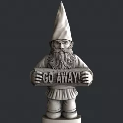 3d STL models for CNC router gnome go away 3D model