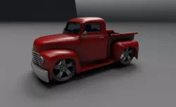 50-ford-pickup cartoon truck Low-poly  3D model