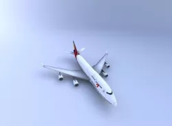 747-400 Aircraft Low-poly  3D model