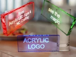 Acrylic with led signs Low-poly  3D model
