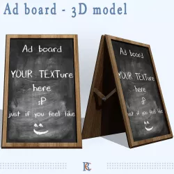 Ad Board Low-poly  3D model
