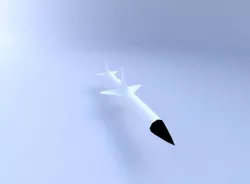 AIM-7 Missile w texture 3D model