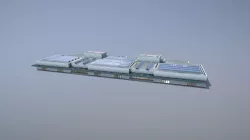 Airport Terminal EDDM TerminalF Muenchen Airport Low-poly  3D model