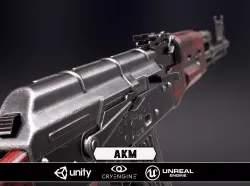 AKM - Model and Textures Low-poly  3D model