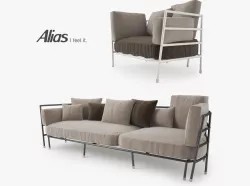 Alias Dehors Sofa and Armchair 3D model