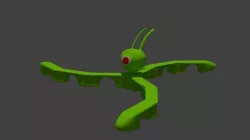 Alien Squid Low-poly  3D model