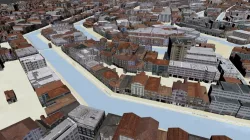 Amsterdam Topography Street map 3D model