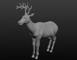 antler deer 3D model