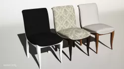 Art wooden chairs 3D model