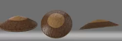 bamboo hat rain hat 3D model