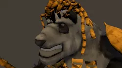 Bamboo Panda Warrior Low-poly  3D model