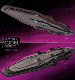 Battle Cruiser LP Low-poly  3D model