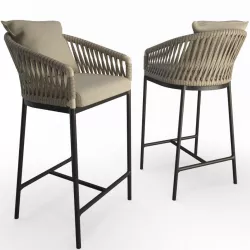 Bitta Braided Bar Stool Kettal 3D model
